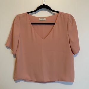 Babaton Randy Blouse, size: small, colour: peachy-pink